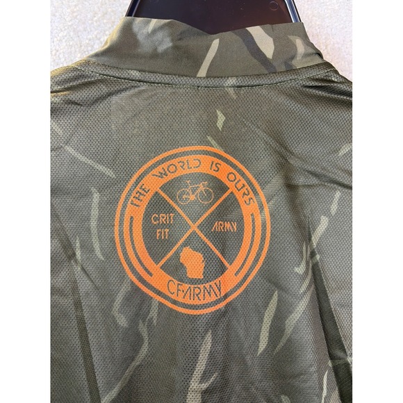 Crit Fit Army Cycling Jersey Men Large Camo Short Sleeve Full Zip Wisconsin NEW - Picture 4 of 8